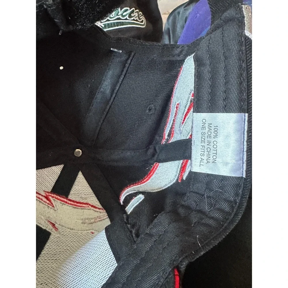 Pure Polaris Vertical‎ Escape Hat Black Red Silver Embroidered Snowmobile Cap